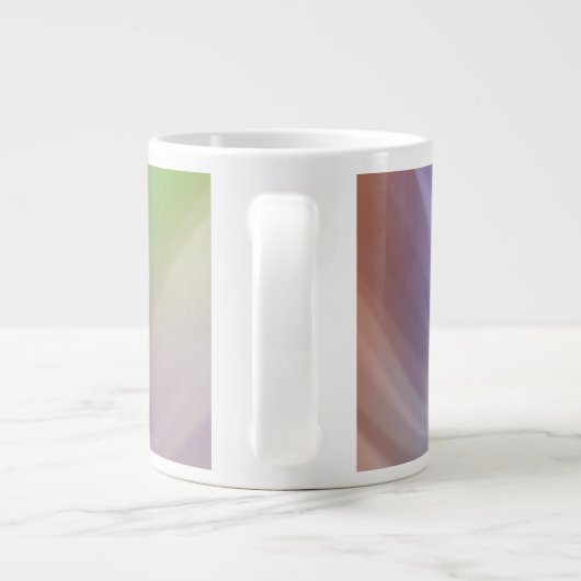 Blue Gradient Wavy Pattern Jumbo-Tasse (Rückseite)