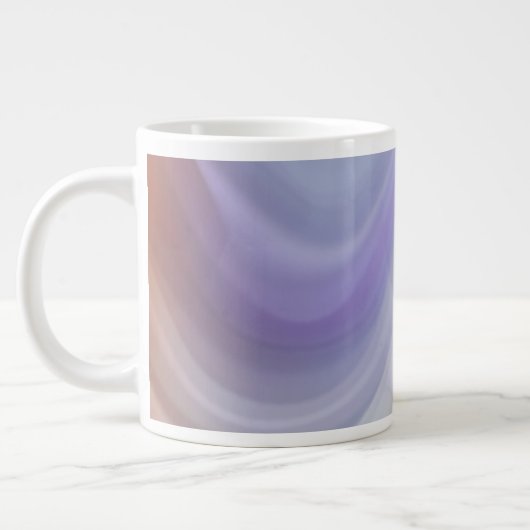 Blue Gradient Wavy Pattern Jumbo-Tasse (Links)