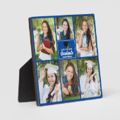 Blue Graduate Collage 2023 Square Abschluss Foto Fotoplatte (Vorderseite)