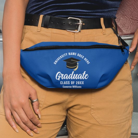 Blue Graduate Custom 2025 Abschluss Keepake Bauchtasche