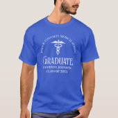 Blue Graduate Custom Medical School Abschluss T-Shirt (Vorderseite)