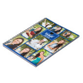 Blue Graduate Foto Collage 2023 Abschluss Geschenk Notizblock (Linke Seite)