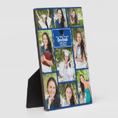 Blue Graduate Foto Collage 2025 Abschluss Geschenk Fotoplatte (Seite)