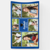 Blue Graduate Foto Collage 2025 Graduation Party Banner (Vertikal)