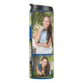 Blue Graduate Foto Collage Abschluss Geschenk Thermosbecher (Nach rechts gedreht)