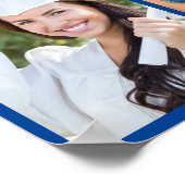 Blue Graduate Foto Collage Abschluss Square Poster (Ecke)