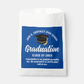 Blue Graduate Modern 2025 Custom Graduation Party Geschenktütchen (Vorderseite)