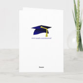 Blue Graduation Cap - Glückwunsch in Französisch Karte (Rückseite)