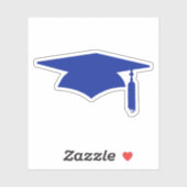 Blue Graduation Cap mit Tassel Aufkleber (Blatt)