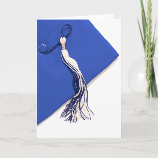 Blue Graduation cap mit Tassel Card Karte (Vorderseite)