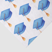 Blue Graduation Cap mit Tassels Abschluss Seidenpapier (Detail)