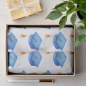 Blue Graduation Cap mit Tassels Abschluss Seidenpapier (Geschenk)