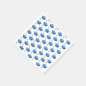 Blue Graduation Cap Personalisierter Abschluss Nap Serviette (Ecke)