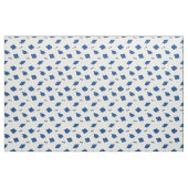 Blue Graduation Cap Toss Stoff (Fat Quarter (45,7 x 55,9 cm))