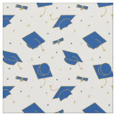 Blue Graduation Cap Toss Stoff (Nahaufnahme)