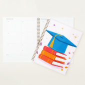 Blue Graduation Cap with Books Planer (Anzeige)