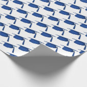 Blue Graduation Caps Geschenkpapier (Ecke)