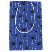 Blue Graduation Caps und Ribbon Mittlere Geschenktüte (Vorderseite)