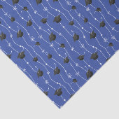 Blue Graduation Caps und Ribbon Seidenpapier (Ausschnitt)