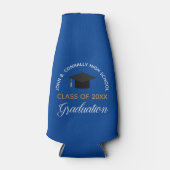 Blue Graduation Party Custom School Class of 2023 Flaschenkühler (Vorderseite)