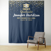 Blue Graduation Party Fotoshop Hintergrund Wandteppich (Beispiel)