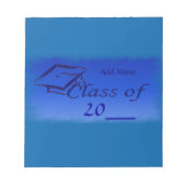 Blue Graduation Party Gunst Candy Wrappers Notizblock (Vorderseite)