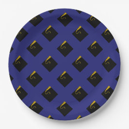 Blue Graduation Party Paper Plates Pappteller