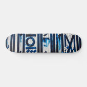 Blue Graffiti Art Skateboard (Horizontal)