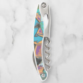 Blue Graffiti Design Corkschraube Kellnermesser (Rückseite)