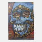Blue Graffiti Skull Handtuch (Vertikal)