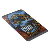 Blue Graffiti Skull Magnet (Rechte Seite)