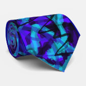 Blue Graffiti Style Krawatte (Gerollt)