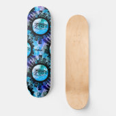 Blue Grafitti Swag Illustration mit Popping Eyes Skateboard (Vorderseite)