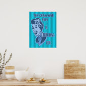 Blue Grammar Lady Watching Posters Poster (Küche)