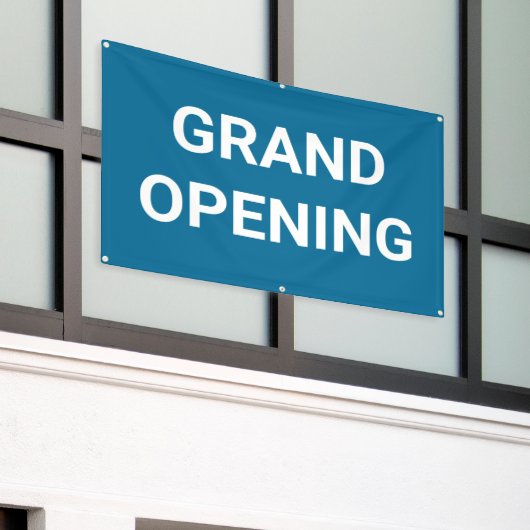 Blue Grand Opening Banner (Äußeres Gebäude)