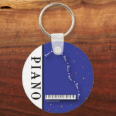 Blue Grand Piano Schlüsselanhänger (Vorderseite)