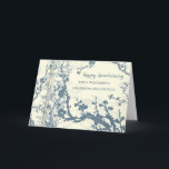 Blue Grandson und Seine Ehefrau Jahrestag Karte<br><div class="desc">Glückliche Hochzeitskarte für Enkel und seine Ehefrau mit hübschen blauen Kirschblüten,  und herzliche Vers.</div>