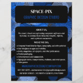 Blue Graphic Circles, Grafik-Designer-Werbung Flyer (Vorne)