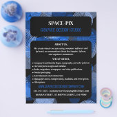 Blue Graphic Circles, Grafik-Designer-Werbung Flyer (Einzeln)