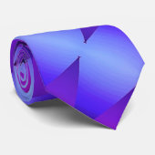 Blue Graphic Print Neck Tie Krawatte (Gerollt)