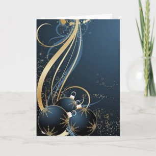 Blue graphics for Christmas - Feiertagskarte