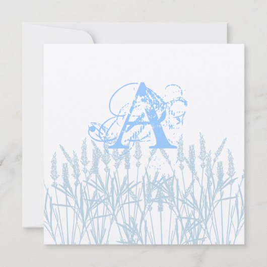 Blue Grass Bright Blue Schriftart Save the Date (Rückseite)