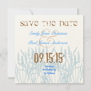 Blue Grass Bright Blue Schriftart Save the Date