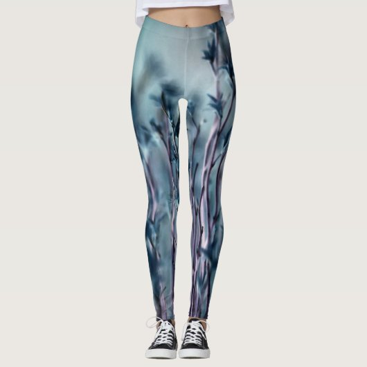 Blue Grass Dream Abstrakt Leggings (Vorderseite)