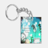 Blue Grass Pop Art Sparkasse Schlüsselanhänger (Vorderseite links)