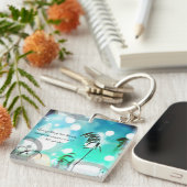 Blue Grass Pop Art Sparkasse Schlüsselanhänger (Vorderseite rechts)