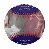 Blue Gratulation Grad Graduation Cap 2 Foto Baseball (Vorderseite)