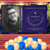 Blue Gratulationen Graduate Foto Abschluss Banner