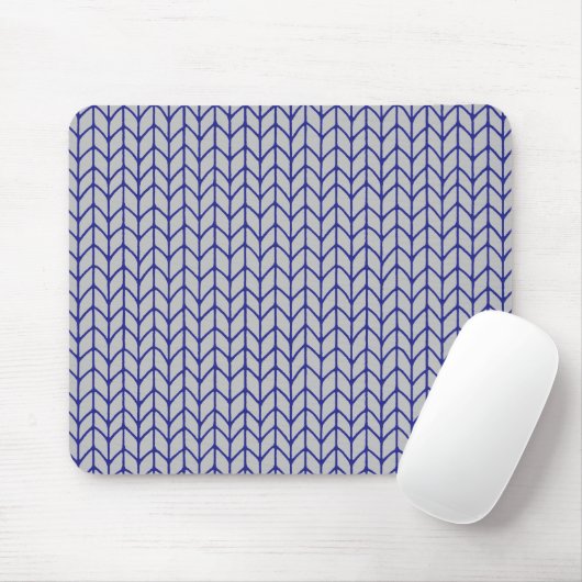 BLUE GRAU STRICK Mouse Pad Mousepad (Mit Mouse)