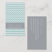 Blue & Grau Zickzack Design Business Cards Visitenkarte (Vorne/Hinten)